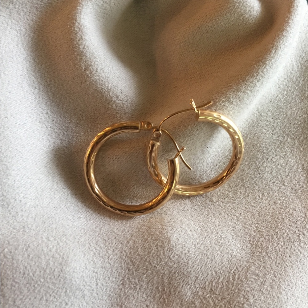 14K Gold Hoop Earrings